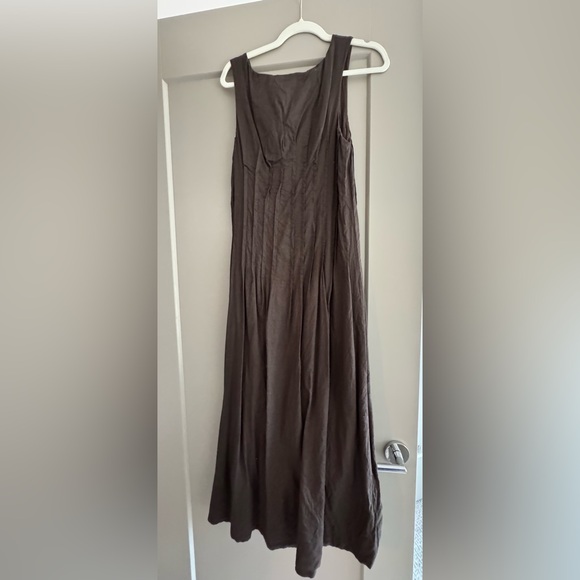 DISSH Mana Bitter Choc Linen Midi Dress - Picture 1 of 4